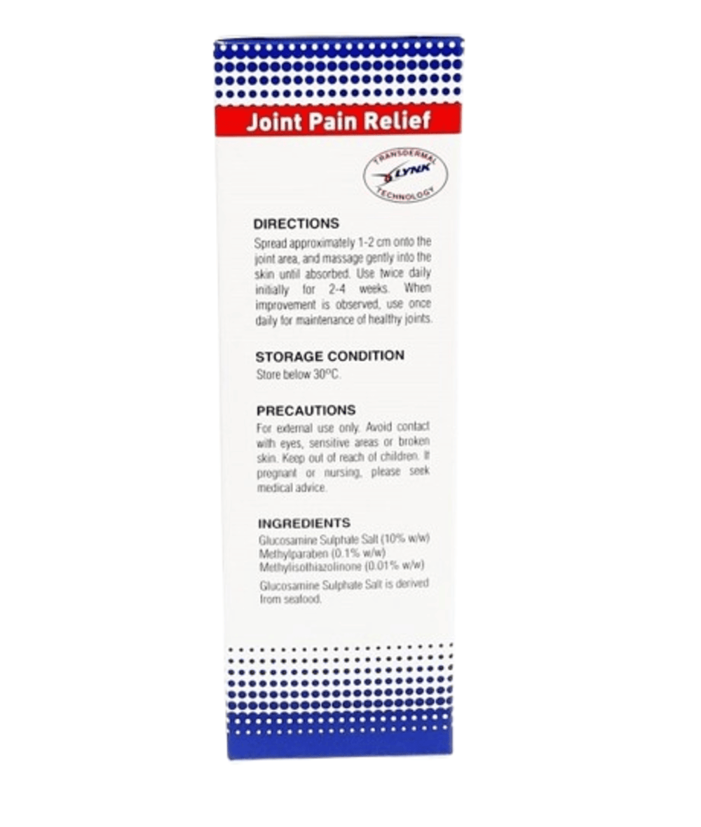 LYNK TGC TRANSDERMAL GLUCOSAMINE & CAPSAICIN CREAM 45g - Image 2