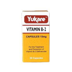 YUKARE VITAMIN B-2 CAPSULES 15MG 30'S