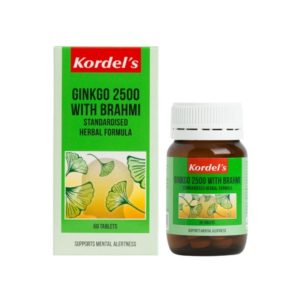 KORDEL'S GINKGO 2500 WITH BRAHMI TABLETS 60 x 2