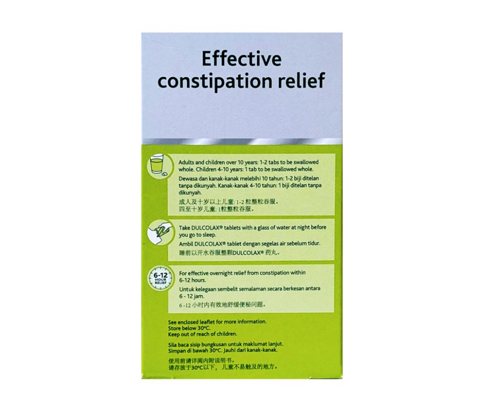 Dulcolax Constipation Relief Tablets - Bisacodyl 5mg 200s - Image 2