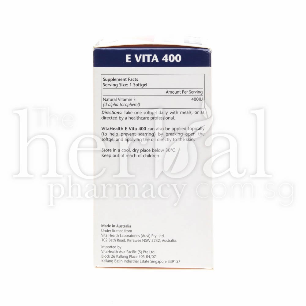 VITAHEALTH E VITA 400 SOFTGELS 100