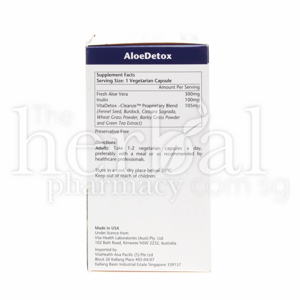 VITAHEALTH ALOE DETOX CAPSULES 60'S