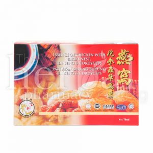 CHUN HOCK BRAND ESSENCE OF CHICKEN WITH BIRD’S NEST, GINSENG & CORDYCEPS 6x70ml