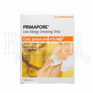 SMITH & NEPHEW PRIMAPORE LOW ALLERGY DRESSING STRIP 6cm x 1m