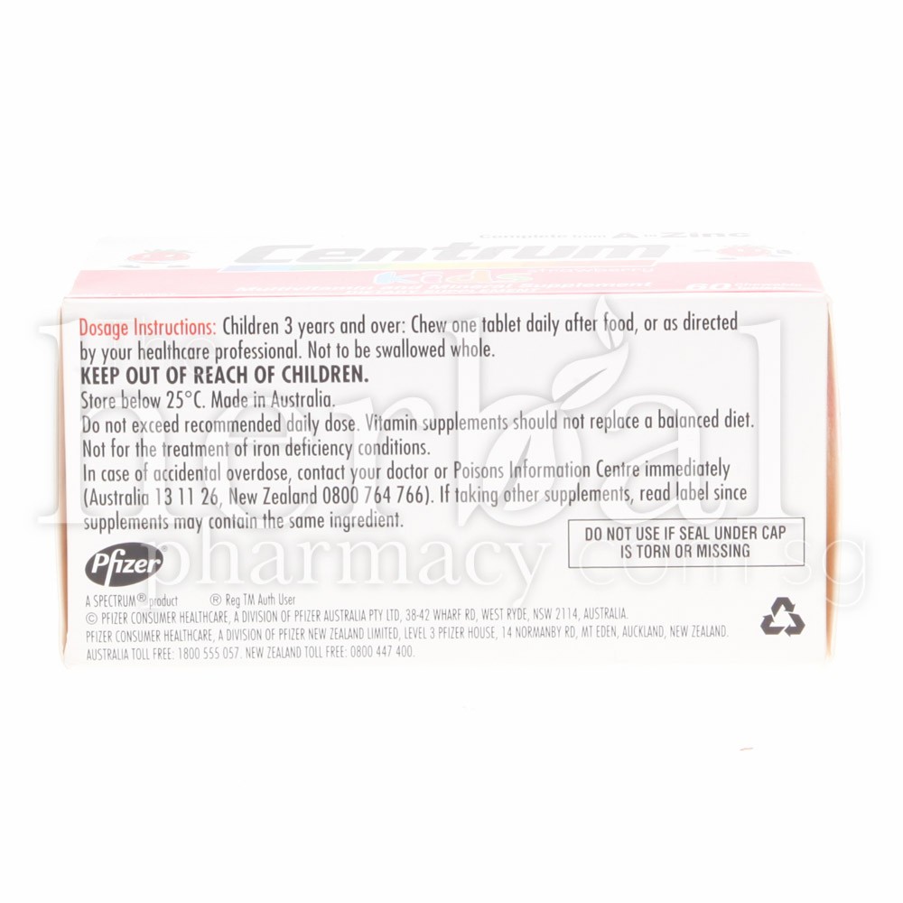 PFIZER CENTRUM KIDS TABLETS 60