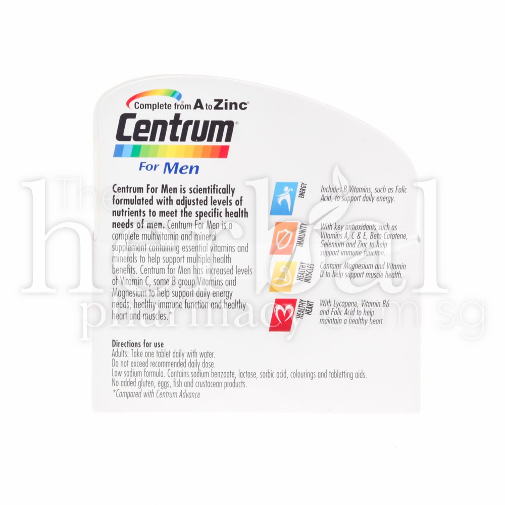 PFIZER CENTRUM FOR MEN TABLETS 60
