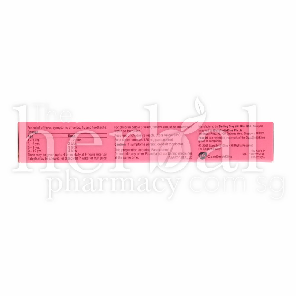 PANADOL FOR CHILDREN 24 TAB