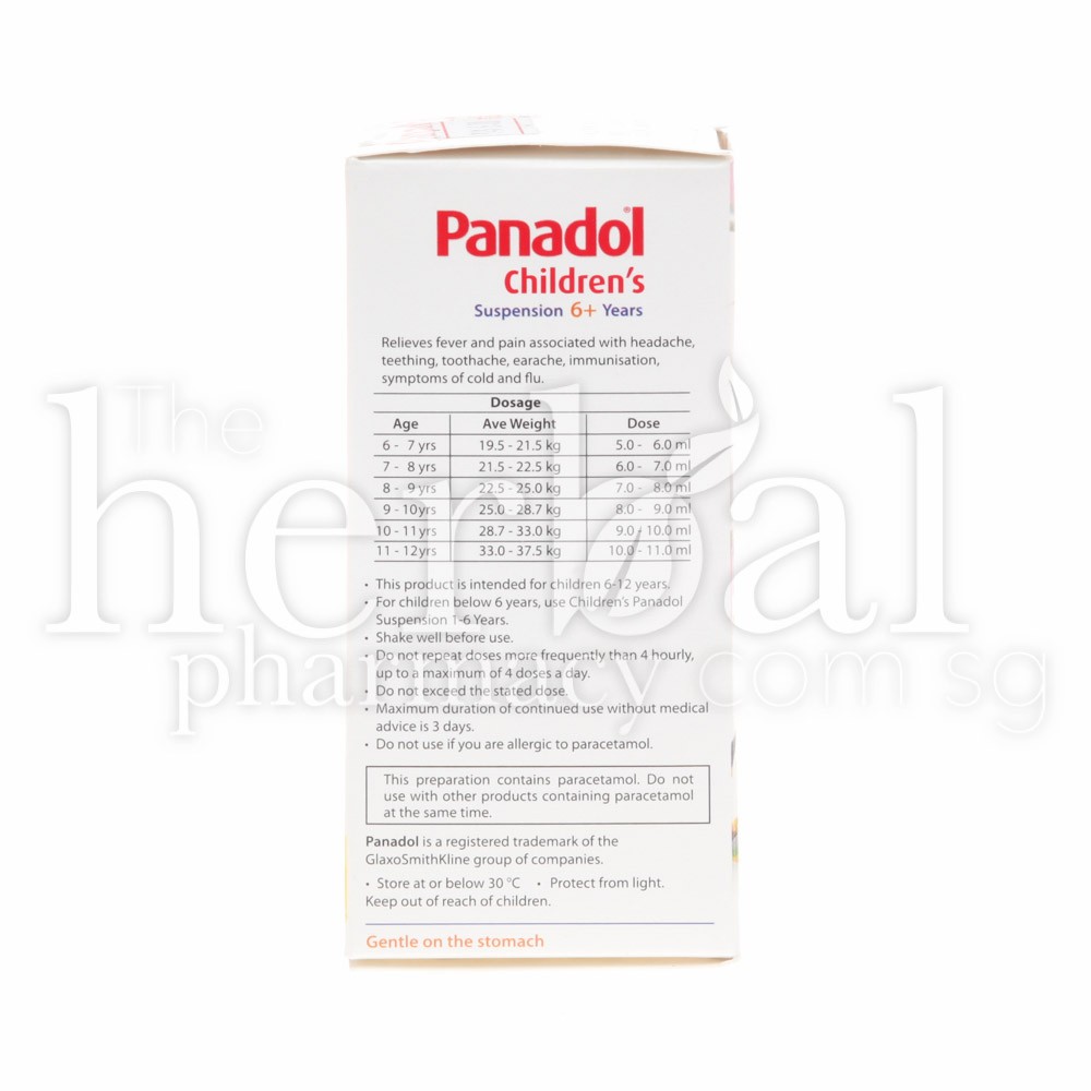 PANADOL CHILDREN SUSPENSION 6+ 60ML