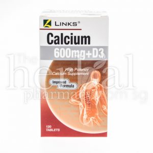 LINKS CALCIUM 600mg + D3 TABLETS 120