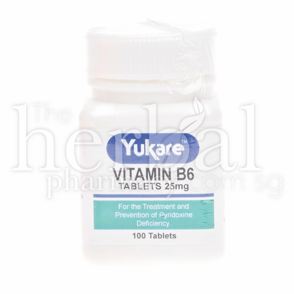 YUKARE VITAMIN B6 25mg TABLETS 100