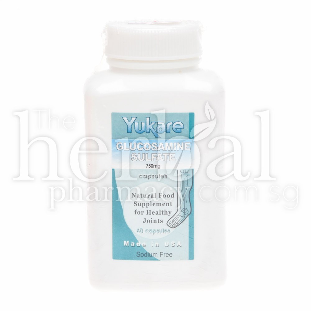 YUKARE GLUCOSAMINE SULFATE 750mg CAPSULES 60