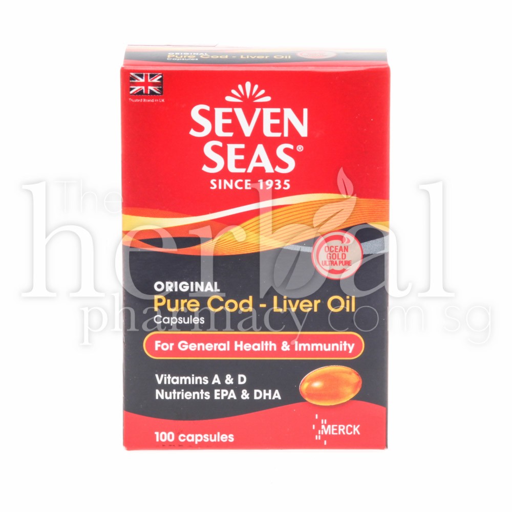 SEVEN SEA PURE COD LIVER OIL CAPSULES 100