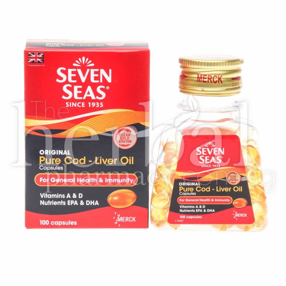 SEVEN SEA PURE COD LIVER OIL CAPSULES 100