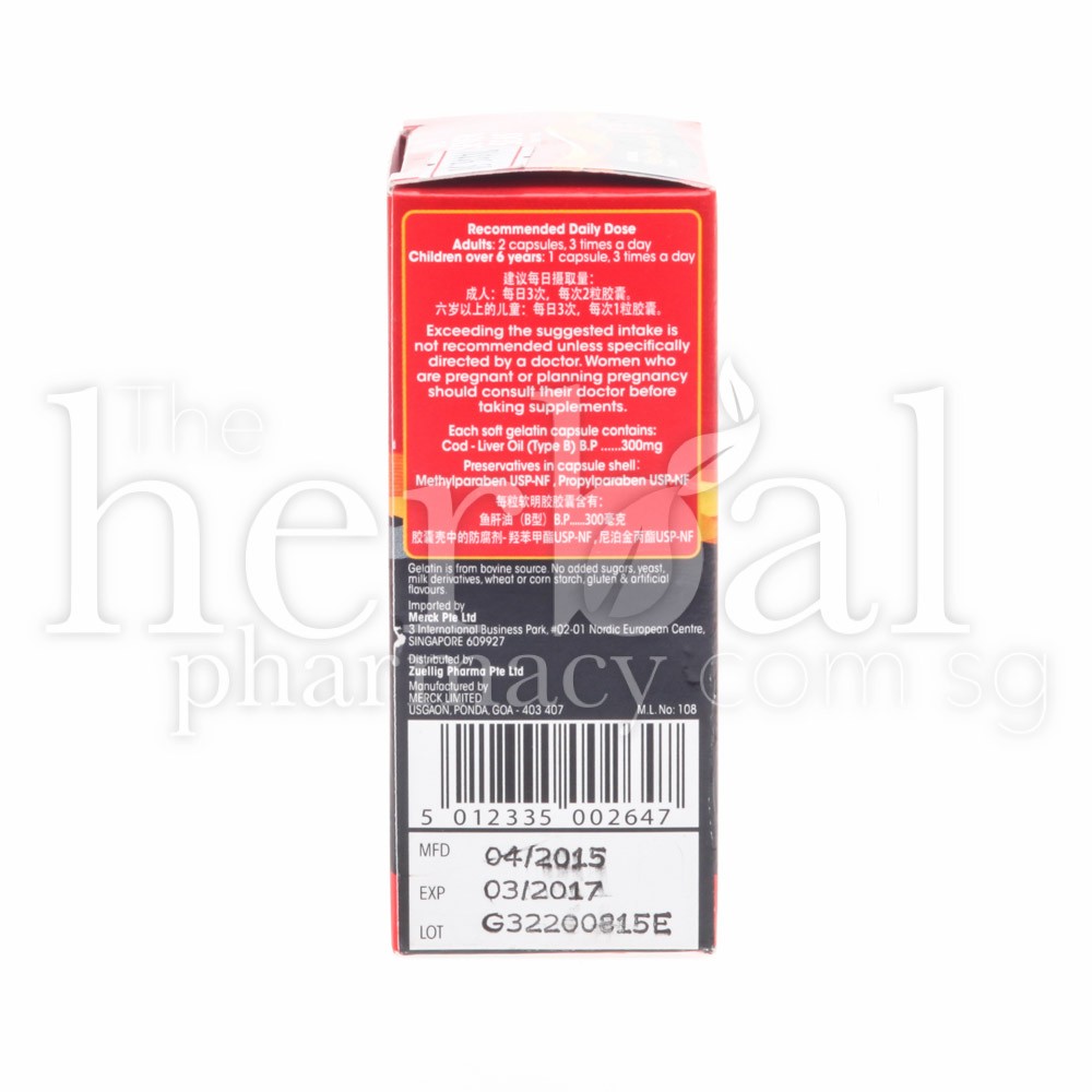 SEVEN SEA PURE COD LIVER OIL CAPSULES 100