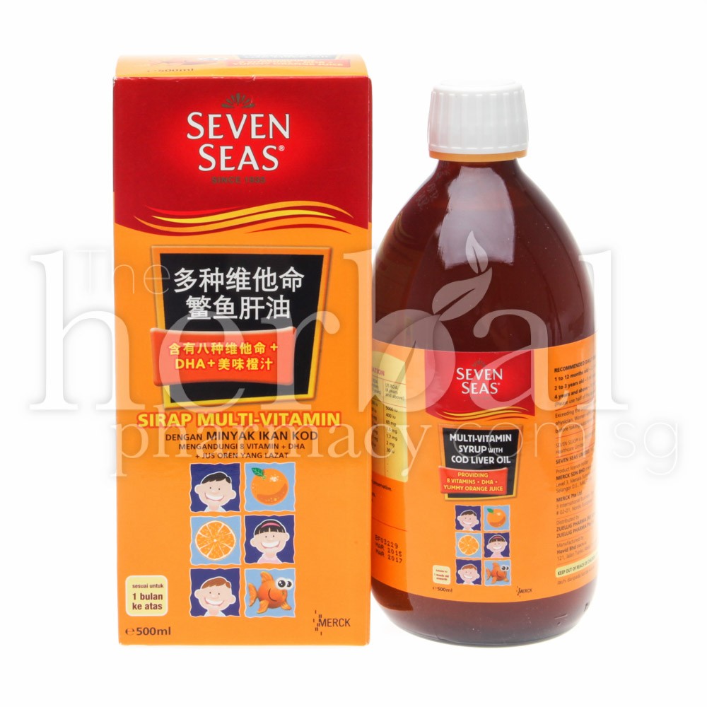 SEVEN SEA MULTI VITAMIN SYRUP WITH COD LIVER OIL 500ml