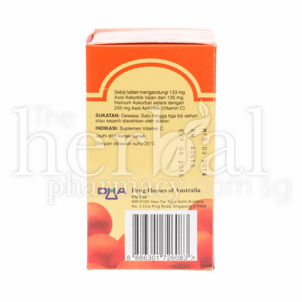 VORANGE VITAMIN C 250mg Tablets 100