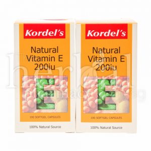 KORDEL's NATURAL VITAMIN E 400iu SOFTGEL 100
