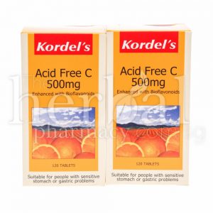 KORDEL'S ACID FREE C 500mg TABLETS 120x2
