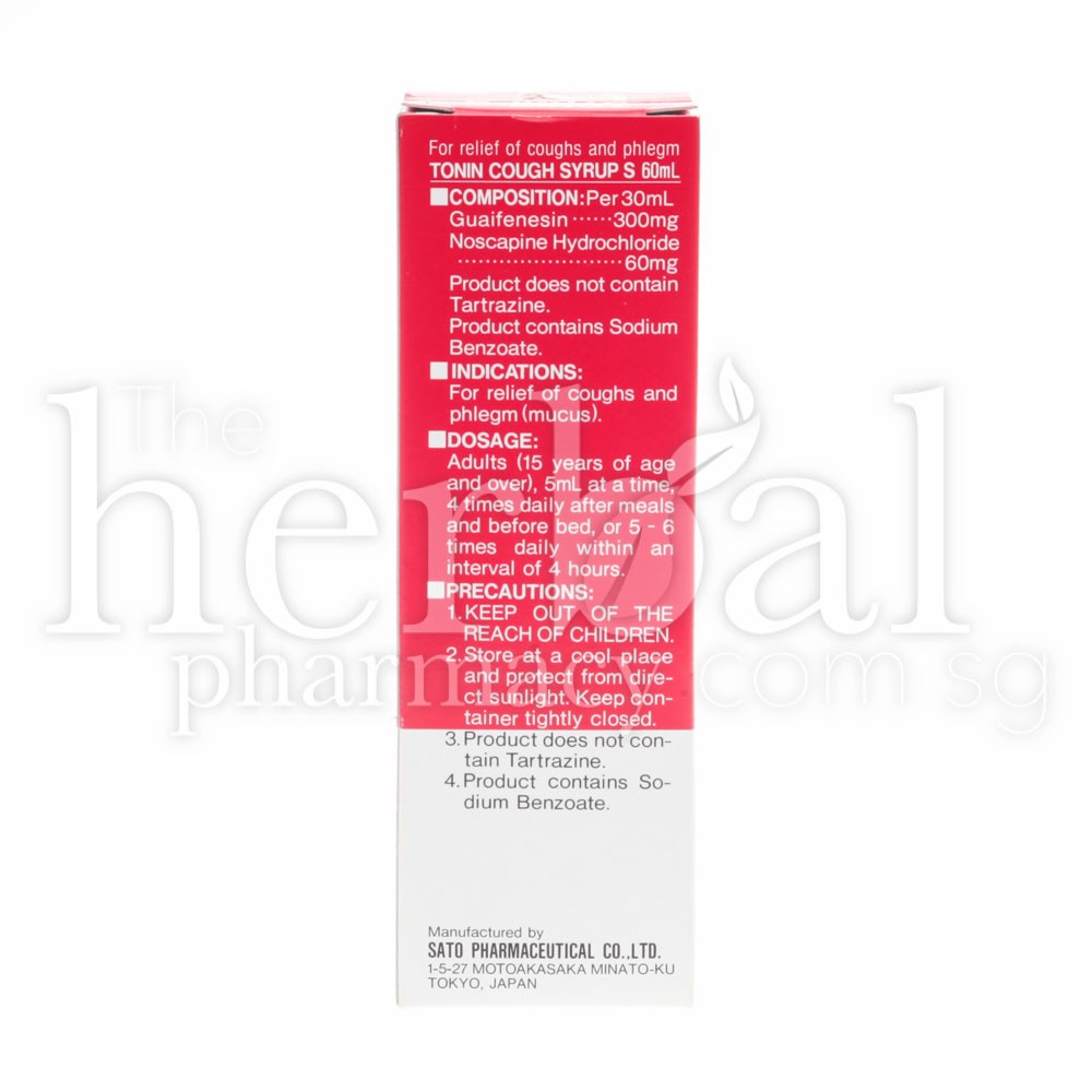SATO TONIN COUGH SYRUP 60ml