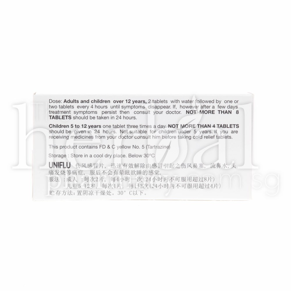 Uniflu Cold & Flu Tablets 20