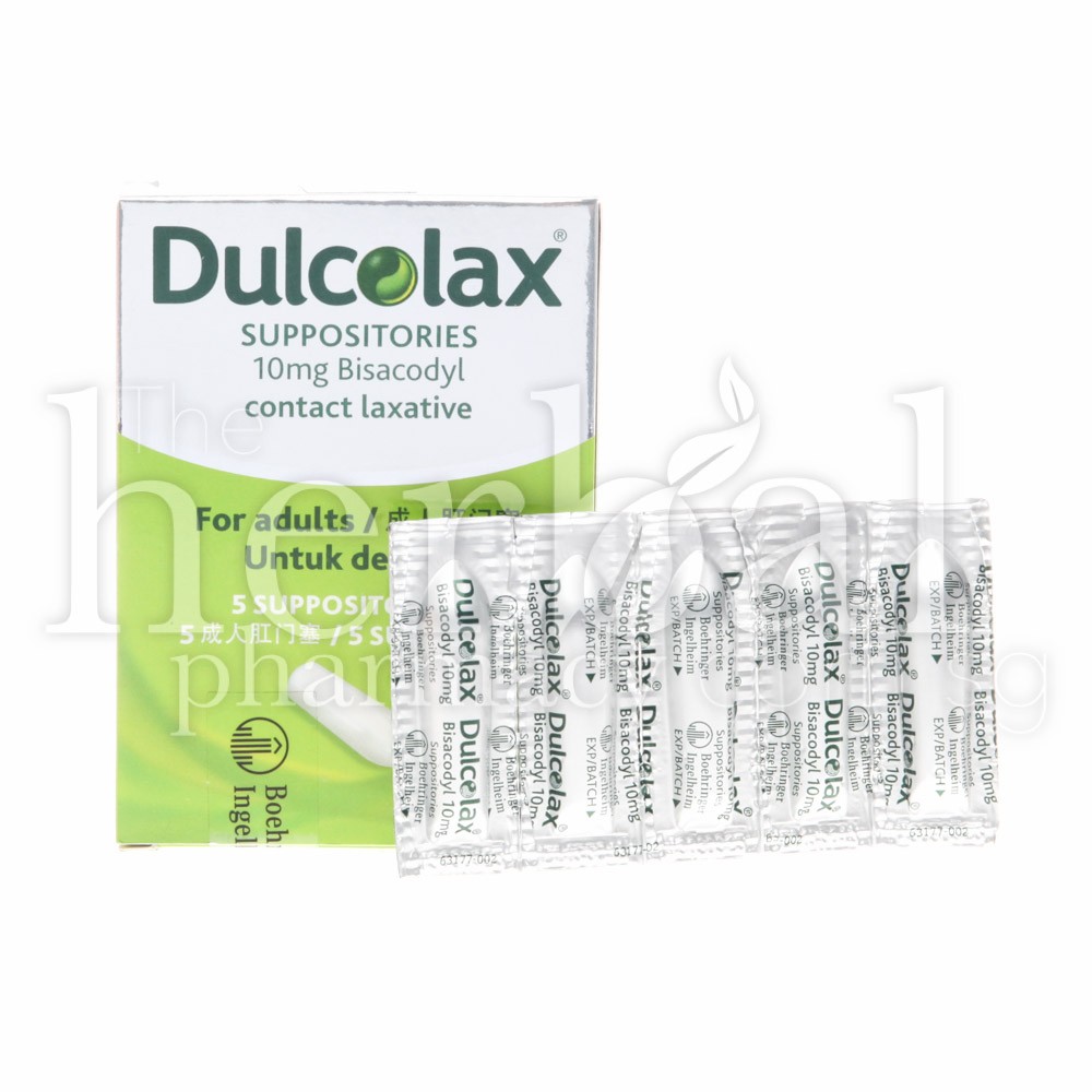 DULCOLAX CONTACT LAXATIVE SUPPOSITRIES 5'S