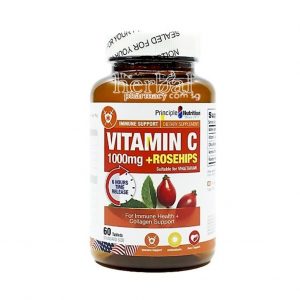 Principle Nutrition Vitamin C 1000mg + Rosehips – Time Release 60s