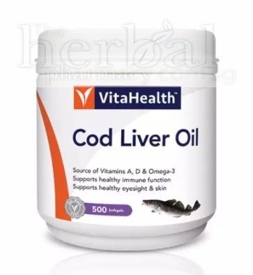 VITAHEALTH COD LIVER OIL SOFT GEL 500