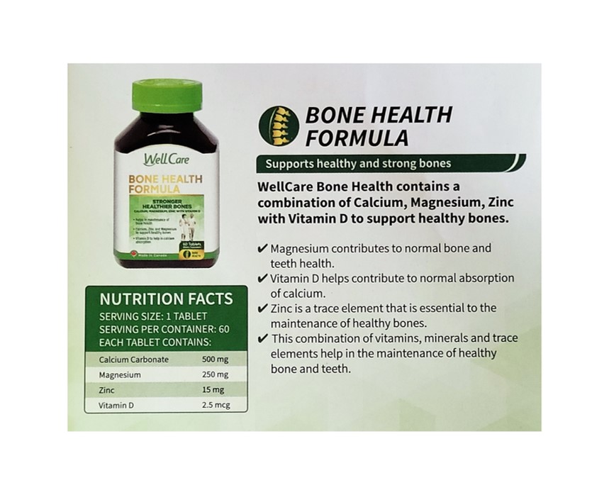 WellCare Bone Health Formula 60 Tablets - Image 2