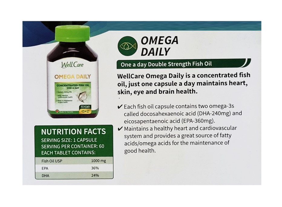 WellCare Omega Daily 60 Softgels - Image 2