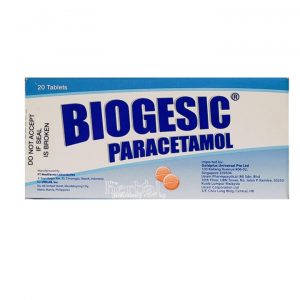 [Bundle of 2] Unilab Biogesic Paracetamol 500mg 20 Tablets