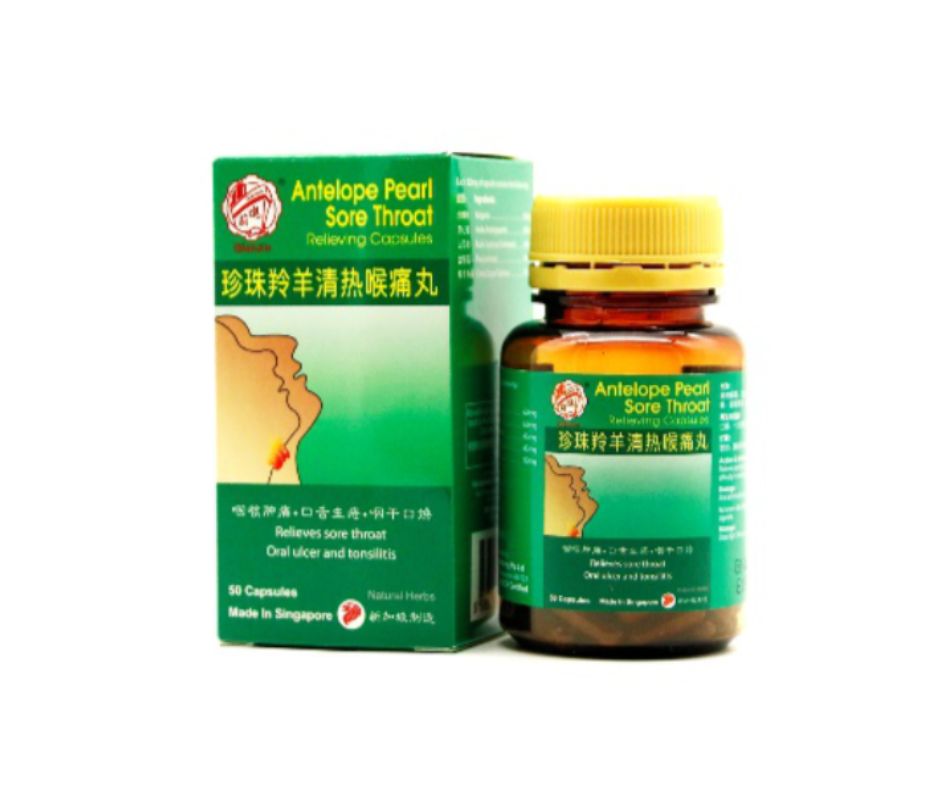 Qian Jin Antelope Pearl Sore Throat Relieving Capsules 50s