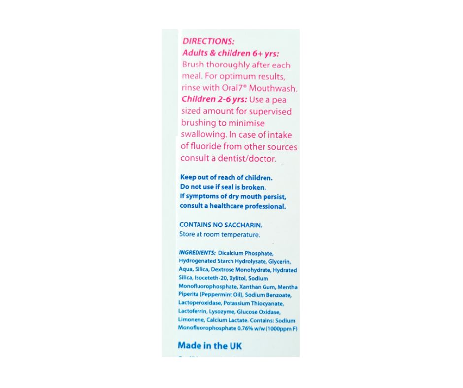 Oral7 Toothpaste 75ml - Image 4